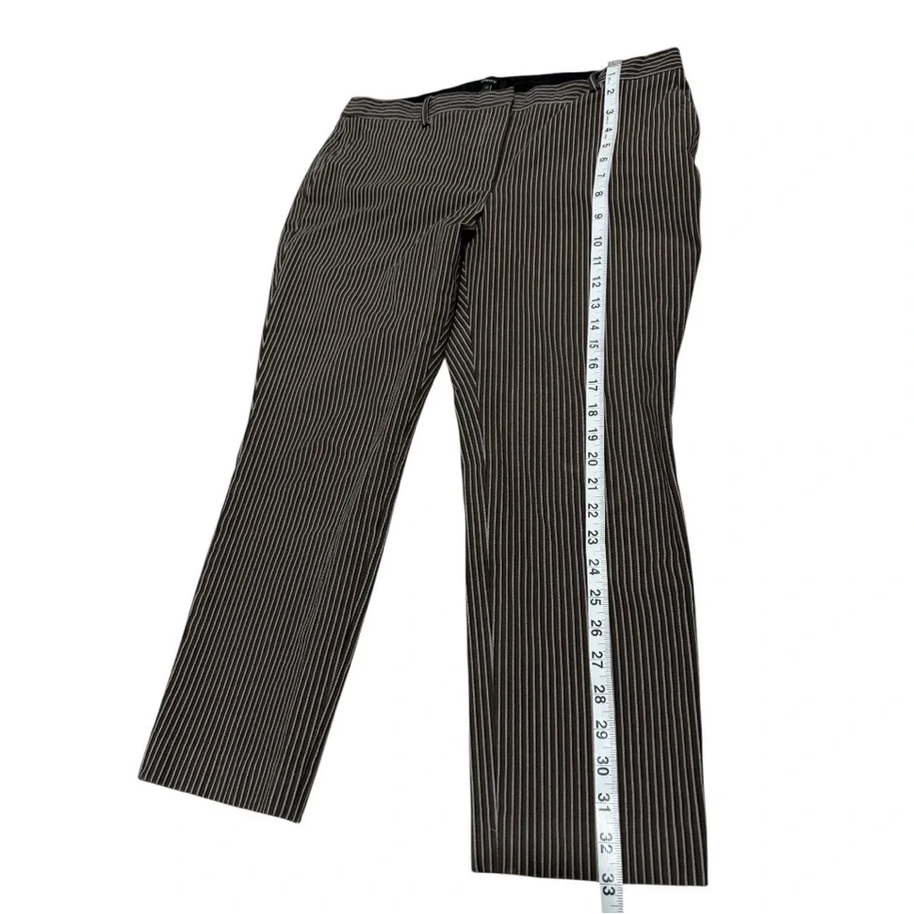 Theory Treeca 4 Stripe Stretch Pants Style K0104207 Size‎ 10 Slim Fit Trousers
